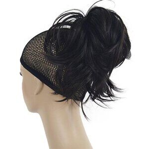 Adjustable Messy Style Ponytail Hair Extension Synthetic Hairpiece with Jaw Claw
